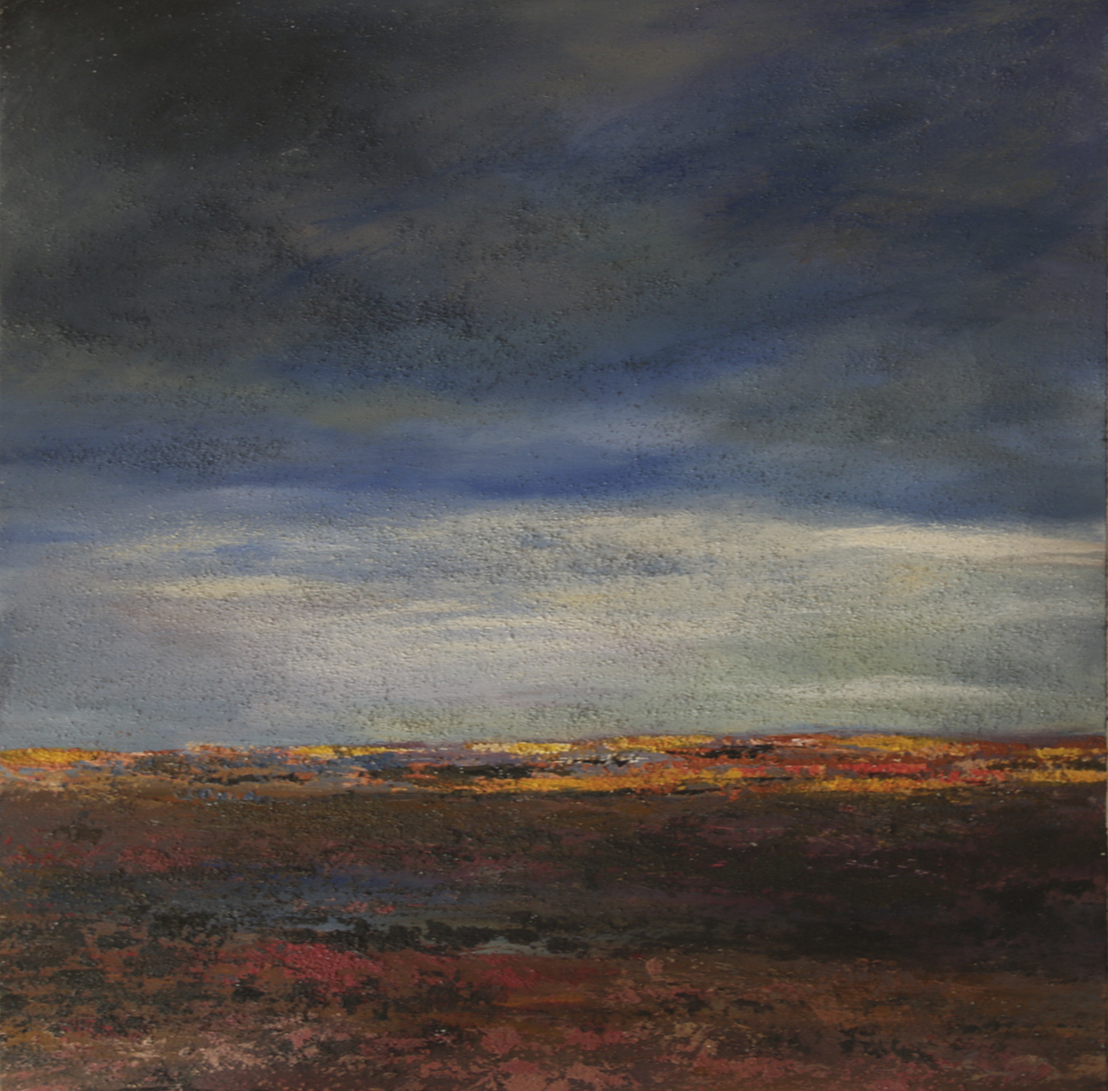 cae la tarde 11- técnica mixta- 50×50-2019