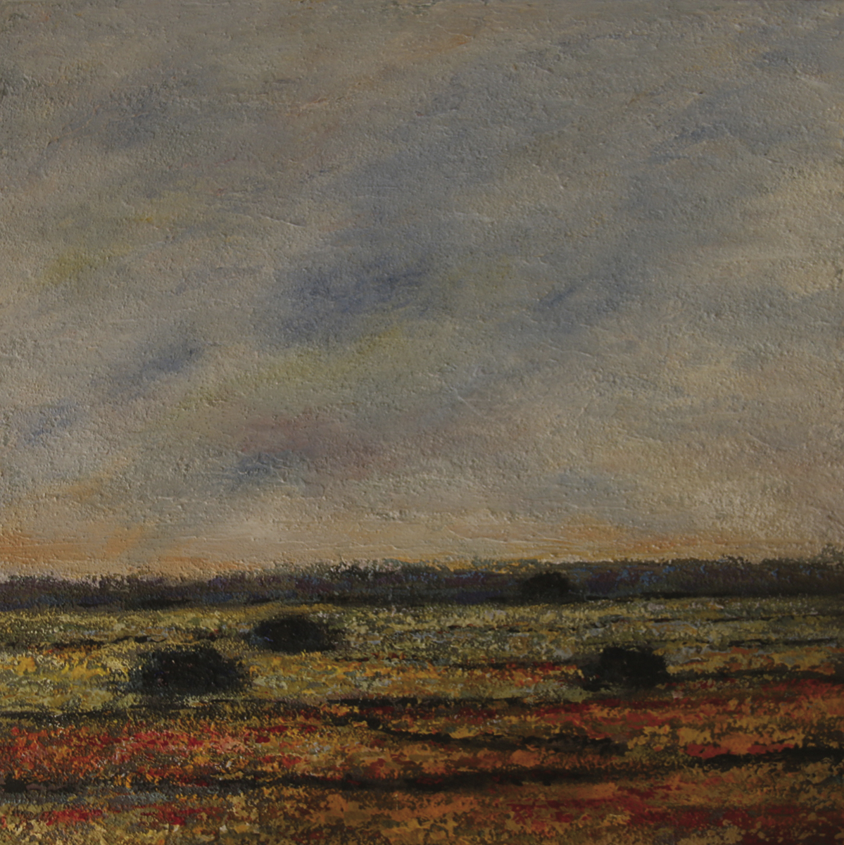 cae la tarde 8- técnica mixta- 50×50-2018