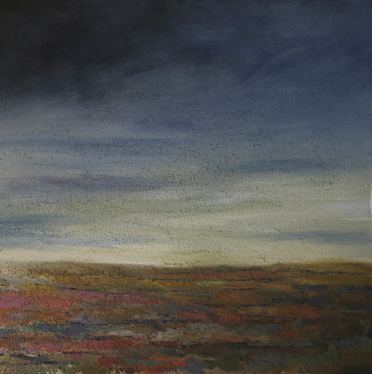 cae la tarde 9- técnica mixta- 50×50-2019