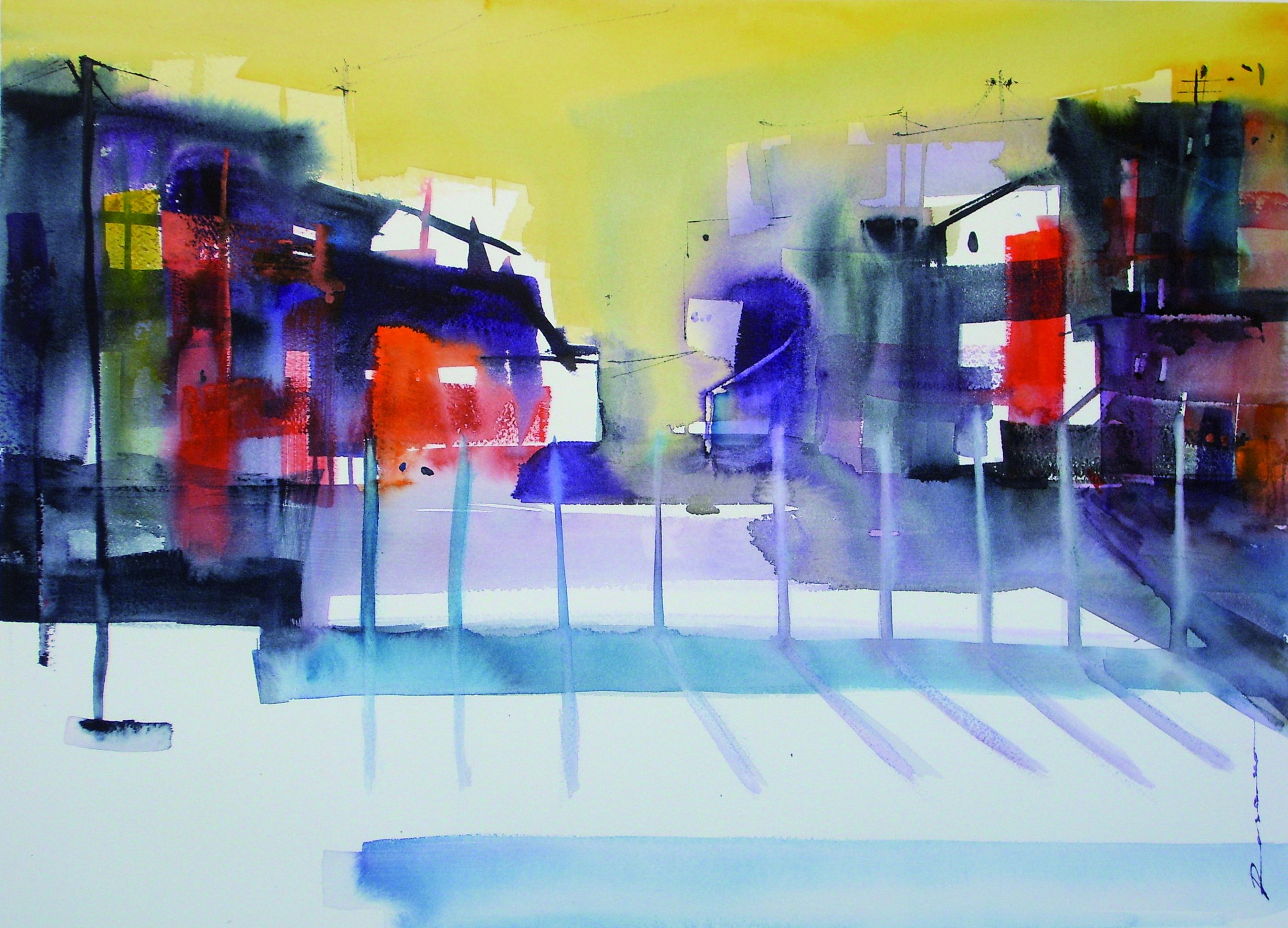 42 Contraluz Acuarela sobre arches 38 x 52 cm.