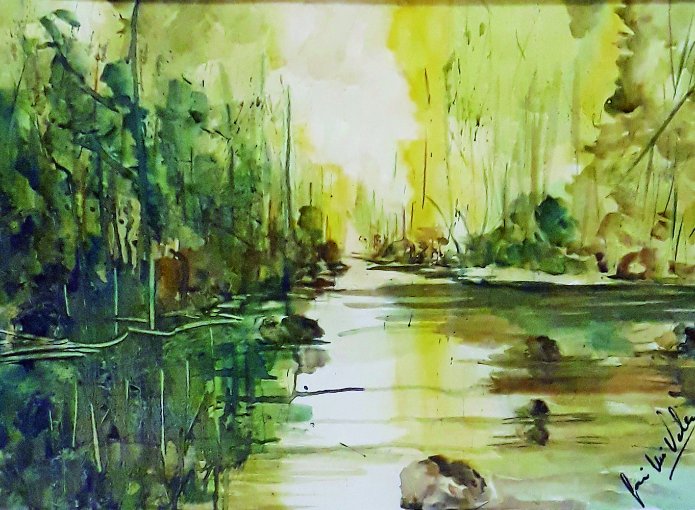 Paisaje con río. JOSÉ MARÍA VÉLEZ copia