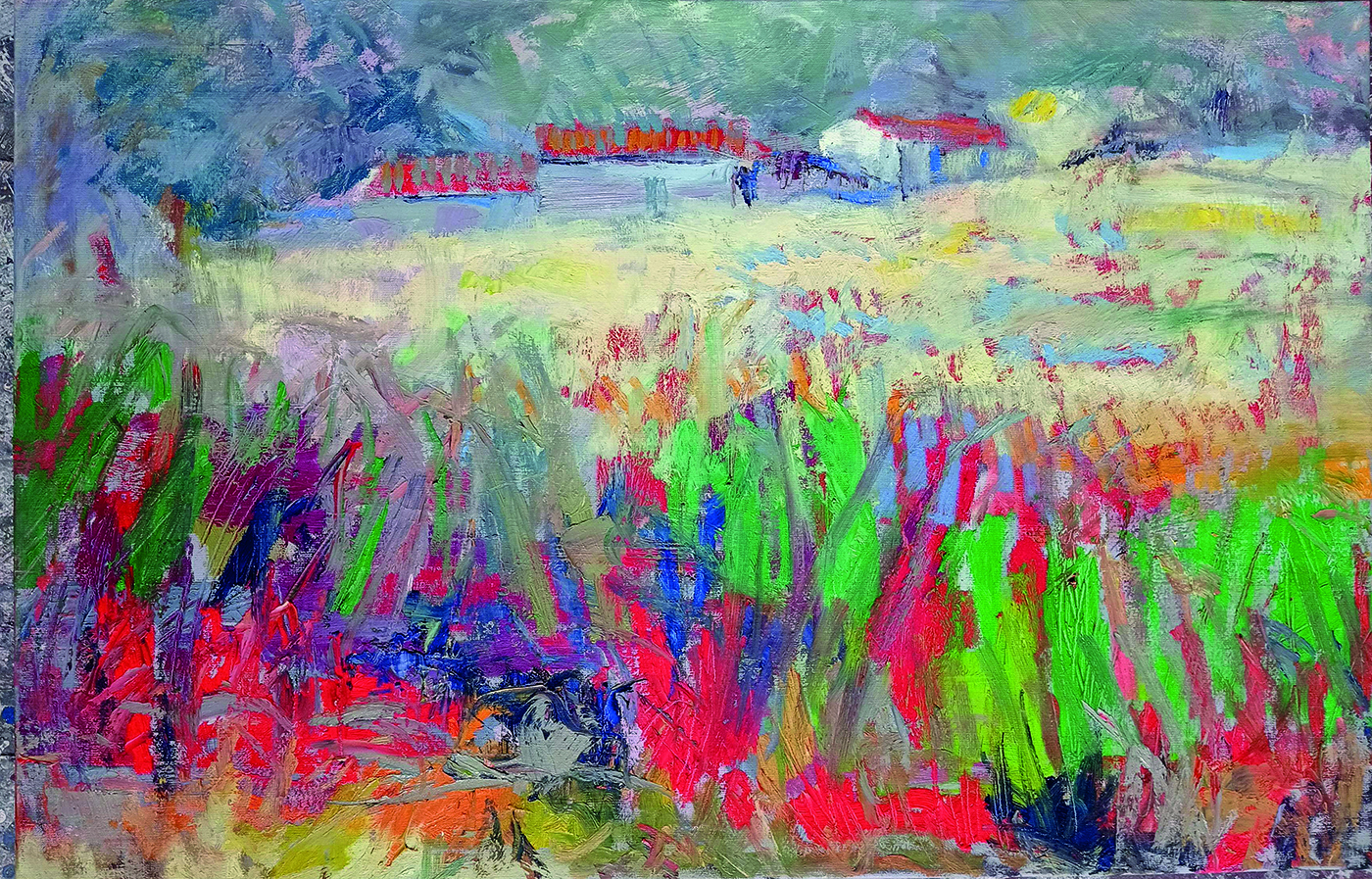 Casa al fondo, óleo sobre tela, 60 x 92 cm. 2014 copia