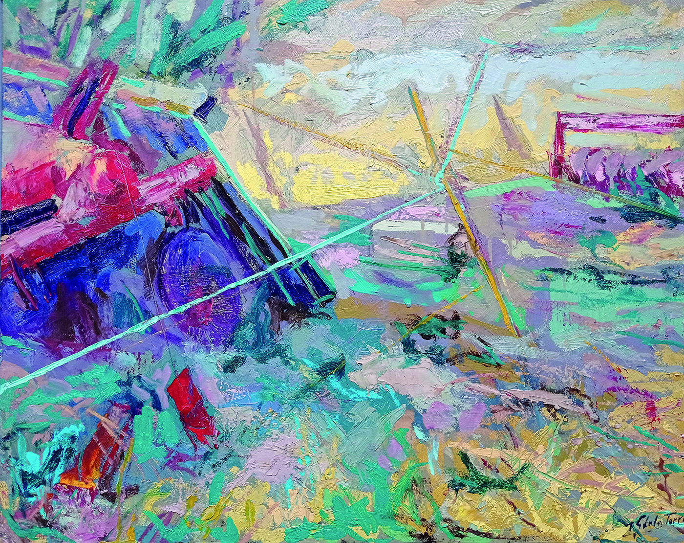 Estructuras, óleo sobre tela, 65 x 81 cm. 2015 copia