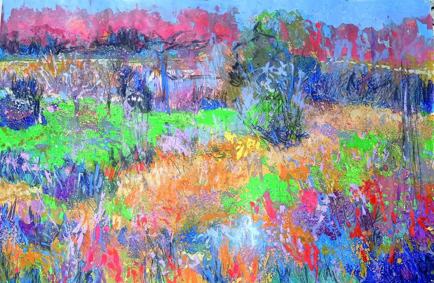 Marismas, técnica mixta sobre pape, 80 x 120 cm. 2021l – copia 2