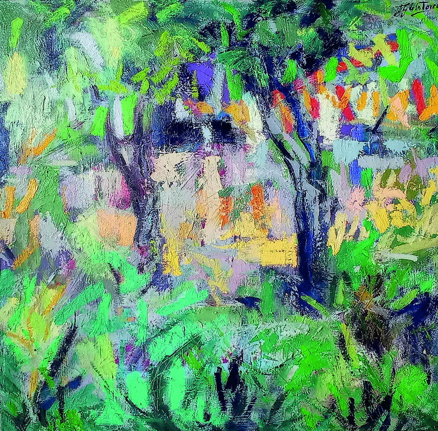 Naranjos 2, óleo sobre tela, 992 x92 cm. – copia 2