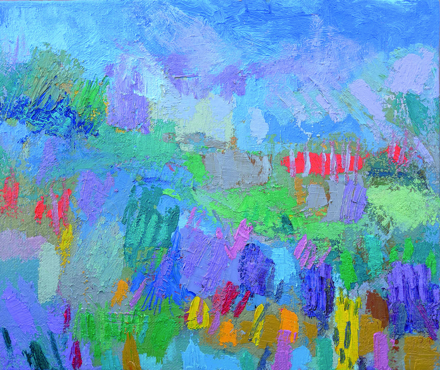 Paisaje azul, óleo sobre lino, 46 x 55 cm – copia 2