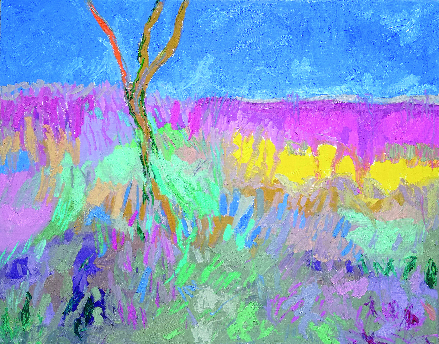 Paisaje con árbol, óleo sobre tela , 73 x 92 cm 2021 copia