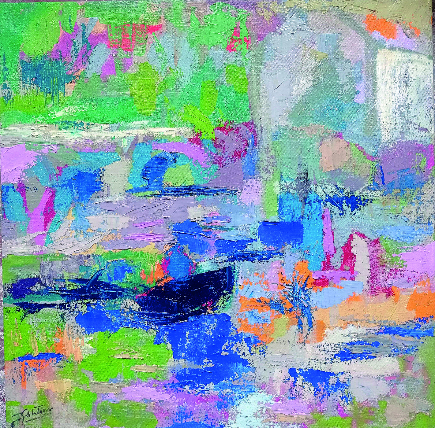 Puente, óleo sobre tela, 61 x 61 cm. 2017 copia